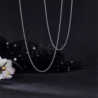 925 Sterling Silver Thin Dainty Link Chain Necklace for Women Men JN1096A-02-1