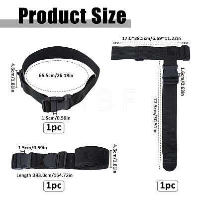 3Pcs Nylon Luggage Straps AJEW-WH0752-696B-1