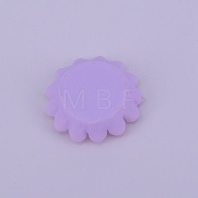 Opaque Frosted Resin Cabochon RESI-WH0009-22-1