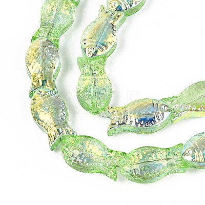 Transparency Electroplate Glass Beads Strands GLAA-T023-40A-08-1-1