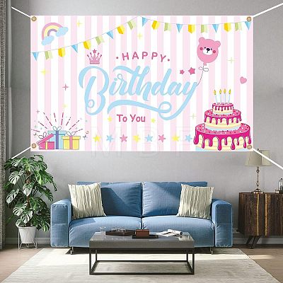 Polyester Hanging Banner Sign AJEW-WH0190-018-1