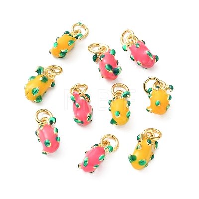 Brass Enamel Pendants KK-D111-02G-1