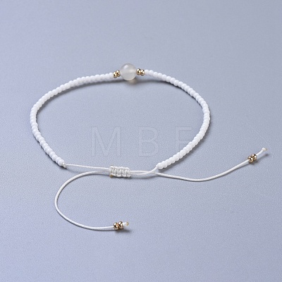 Nylon Thread Braided Beads Bracelets BJEW-JB04346-09-1