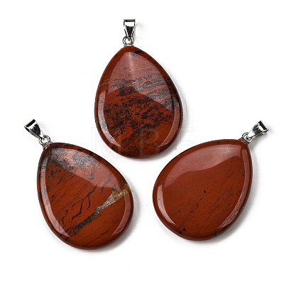 Natural Red Jasper Pendants G-F820-14P-14-1