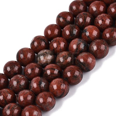 Natural Red Sesame Jasper Beads Strands G-Q601-13A-03-1