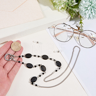 Acrylic Oval Beads Eyeglass Chains AJEW-CN0006-71B-1