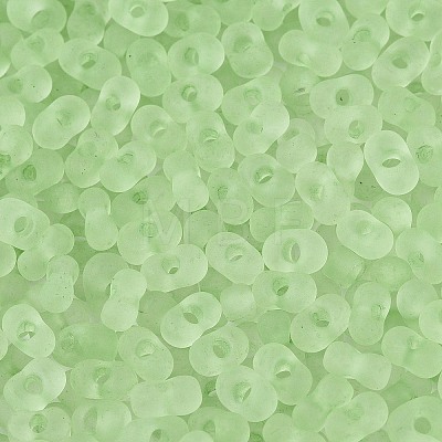 FGB Frosted Transparent Glass Seed Beads SEED-N013-06A-08-1