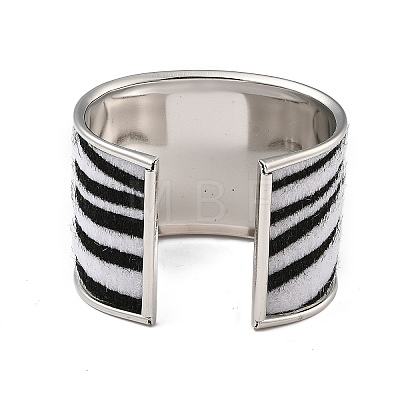 Alloy PU Open Cuff Bangles Bangles BJEW-U014-01P-02-1