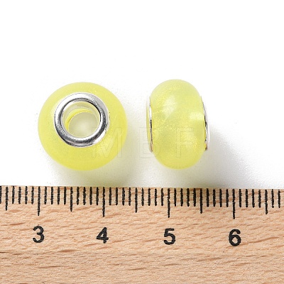 Pearlized Resin European Beads RESI-M001-01E-1