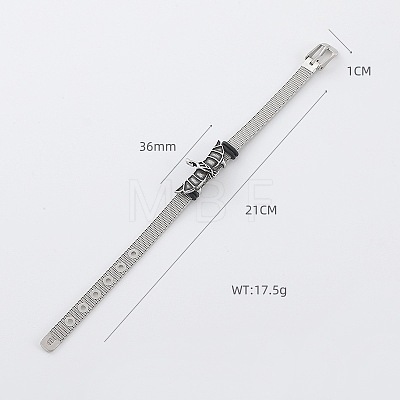 Punk 304 Stainless Steel Watch Band Bracelets for Men ZQ0650-1