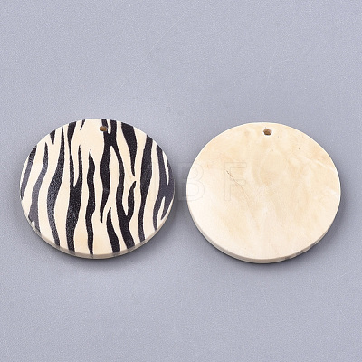 Printed Wooden Pendants WOOD-S045-029A-1