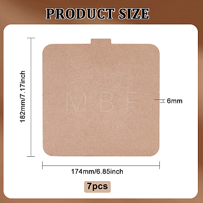 Square MDF Wood Boards TOOL-WH0136-94-1