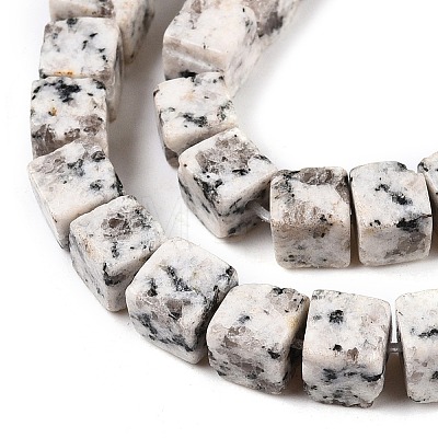 Natural White Sesame Jasper Beads Strands G-T139-6x6-33A-1