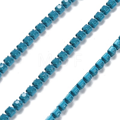 Iron Rhinestone Glass Cup Chain CH-U001-01C-1