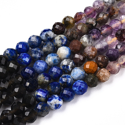 Natural Mixed Gemstone Beads Strands G-D080-A01-02-27-1