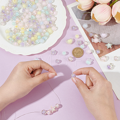 200Pcs 25 Styles Mixed Styles Acrylic Beads TACR-ME0001-10-1