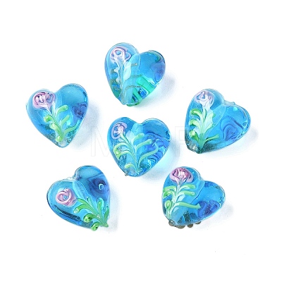 Handmade Transparent Lampwork Beads BLOW-D300-07I-1