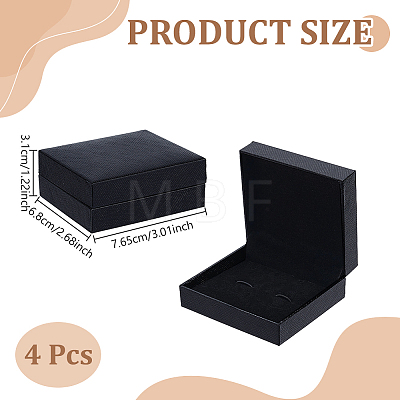 Plastic Cufflink Packing Boxes CON-WH0100-52-1
