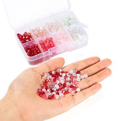 560Pcs 8 Style Transparent Spray Painted & Electroplate Transparent  Glass Beads GLAA-LS0001-07-1
