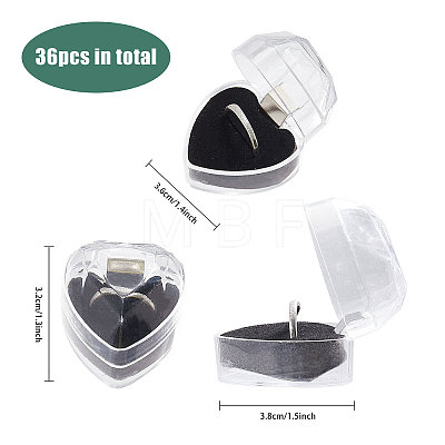 Heart Plastic Ring Boxes CON-WH0084-83A-1