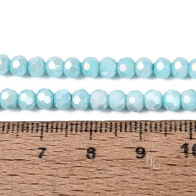 Anti-Tarnish Electroplate Glass Beads Strands EGLA-ZX010-4mm-10-1