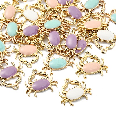 40Pcs 4 Colors Eco-Friendly Zinc Alloy Pendants ENAM-CJ0002-30-1