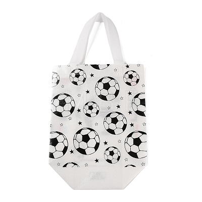 Football Printed Non-Woven Waterproof Tote Bags ABAG-P012-B01-1