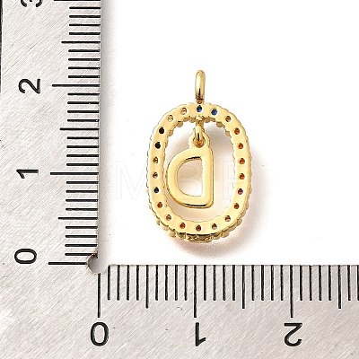 Brass Micro Pave Cubic Zirconia Pendants ZIRC-P123-01G-D02-1