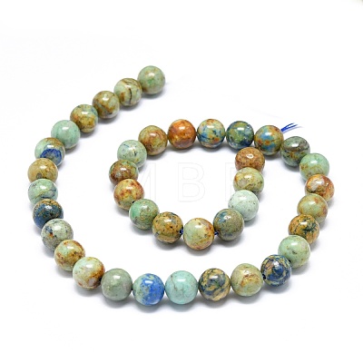 Natural Chrysocolla and Lapis Lazuli Beads Strands G-O201A-12B-1