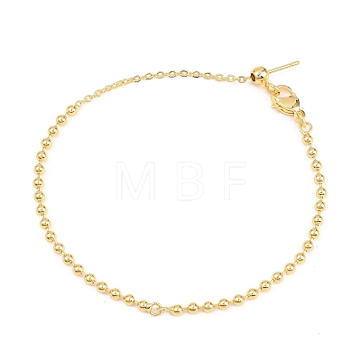 2.5MM Brass Ball Chain Bracelet Making KK-D238-03G-01-1