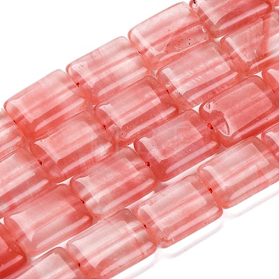 Cherry Quartz Glass Beads Strands G-L605-E02-01-1