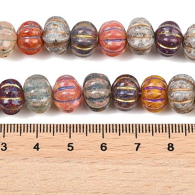 Painted Glass Beads GL-CBA4370-09-1