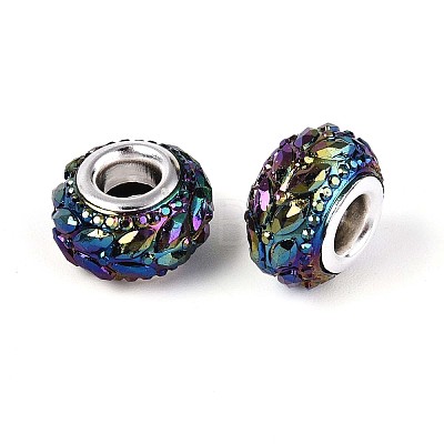 Opaque Resin European Beads RESI-T057-29A-1