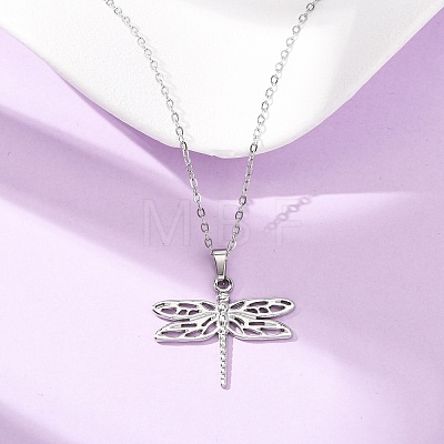 304 Stainless Steel Pendant Cable Chain Necklaces for Men Women NJEW-K308-03B-P-1
