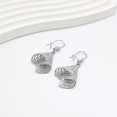 Geometric Brass Hoop Dangle Earrings for Women JR6007-1