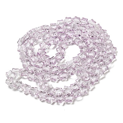 Baking Paint Transparent Glass Beads Strands X1-DGLA-A07-T8mm-KD03-1