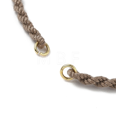 Braided Cotton Cord Bracelet Making MAK-L043-02G-1