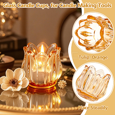 26Pcs Glass Candle Cups AJEW-WA0004-69A-1