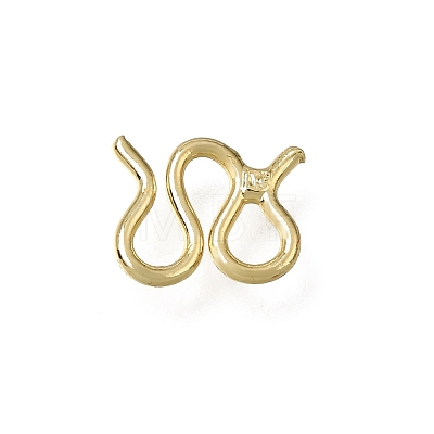 Brass M-Hook Clasps KK-CBA0DF0-14F-G-1