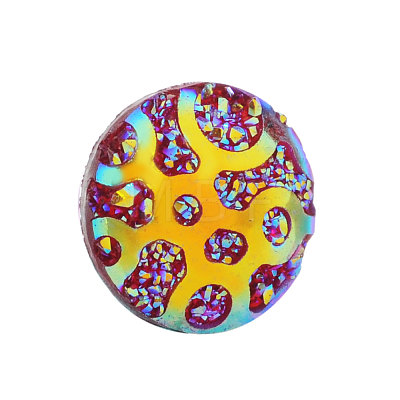 Druzy Resin Cabochons LS-CRES-Q191-HA025-8-1