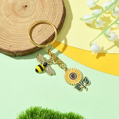 Alloy Enamel Pendants  Keychain KEYC-JKC00827-1