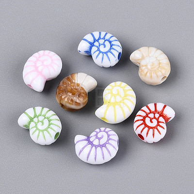 Opaque Acrylic Beads SACR-T017-84M-1