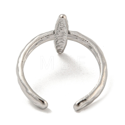 304 Stainless Steel Open Cuff Ring RJEW-C067-22P-1