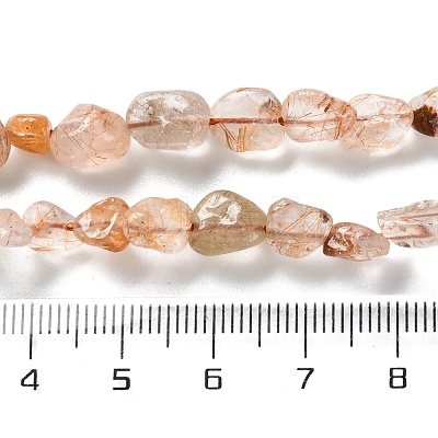 Natural Rutilated Quartz Beads Strands G-P497-01C-20-1