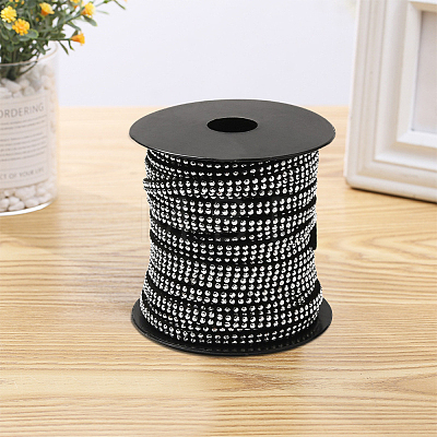 20 Yards Platinum Aluminum Studded Faux Suede Cord LW-CL0001-09-1