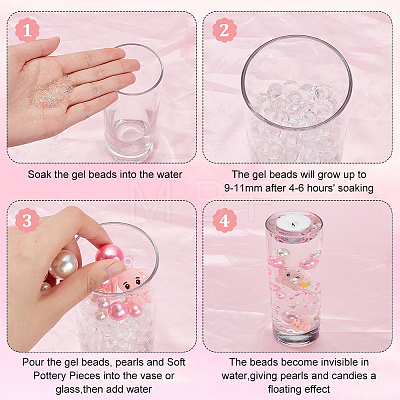 Beads Cabochons Kit for Newborn Baby Girl Gender Reveal Theme Party Decoration DIY-BC0006-44-1