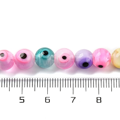 Handmade Evil Eye Lampwork Beads Strands LAMP-G164-09B-1