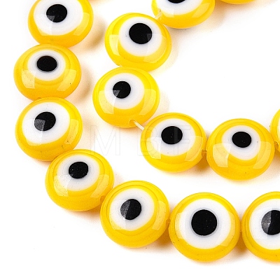 Handmade Evil Eye Lampwork Beads Strands LAMP-N024-27A-01-1