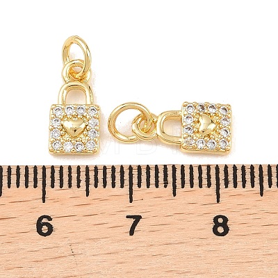 Brass Micro Pave Cubic Zirconia Pendants KK-B167-18G-1