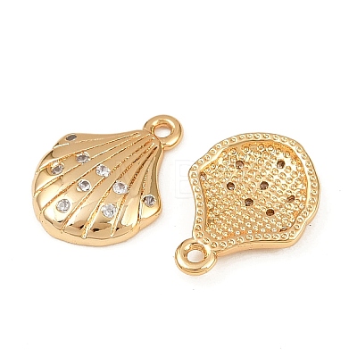Ocean Theme Brass Micro Pave Cubic Zirconia Pendants KK-F902-08S-G-1